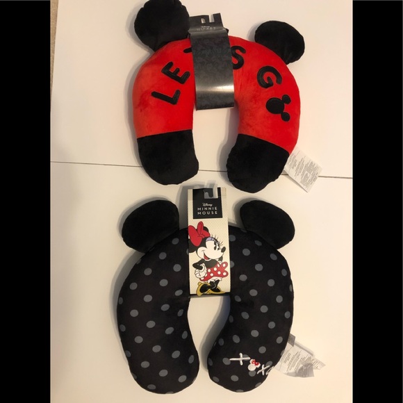 New Disney Mickey and Minnie Mouse Travel Pillow - Picture 2 of 7